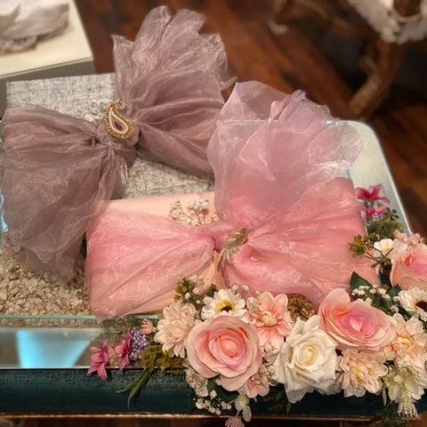 Floral Reflection Couple Tray