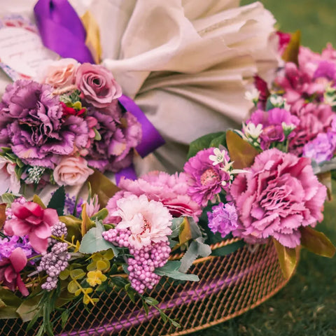 Vibrant Purple Iron Basket