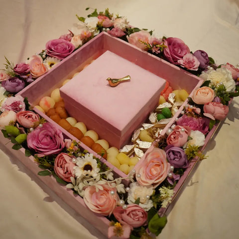 Whimsical Pink Mithai Tray